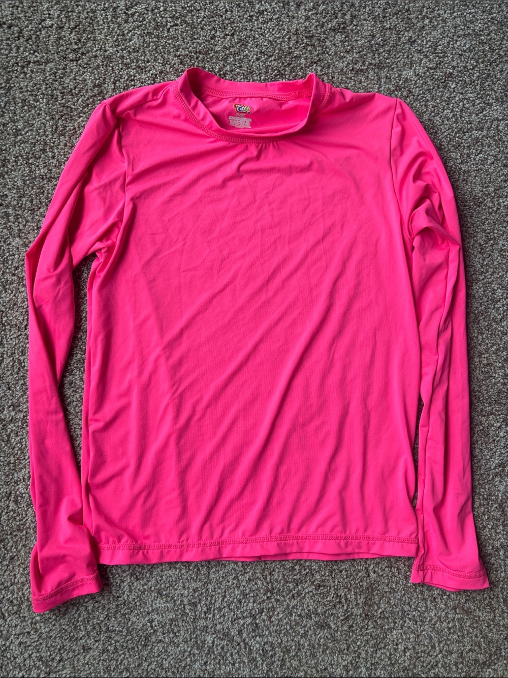 Kids Long Sleeve Rashguard - Hot Pink